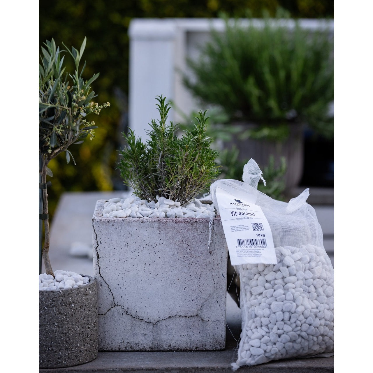 Dekoratiivinen kivi Valkoinen Dolomiitti 25-40mm, 500kg, 50kpl, Puolipaketti