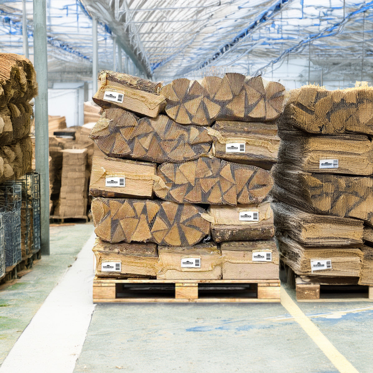 Björkiklapit lavalla 1,44 m3 (36 säkkiä á 40 L) - Ilmainen kotiinkuljetus.