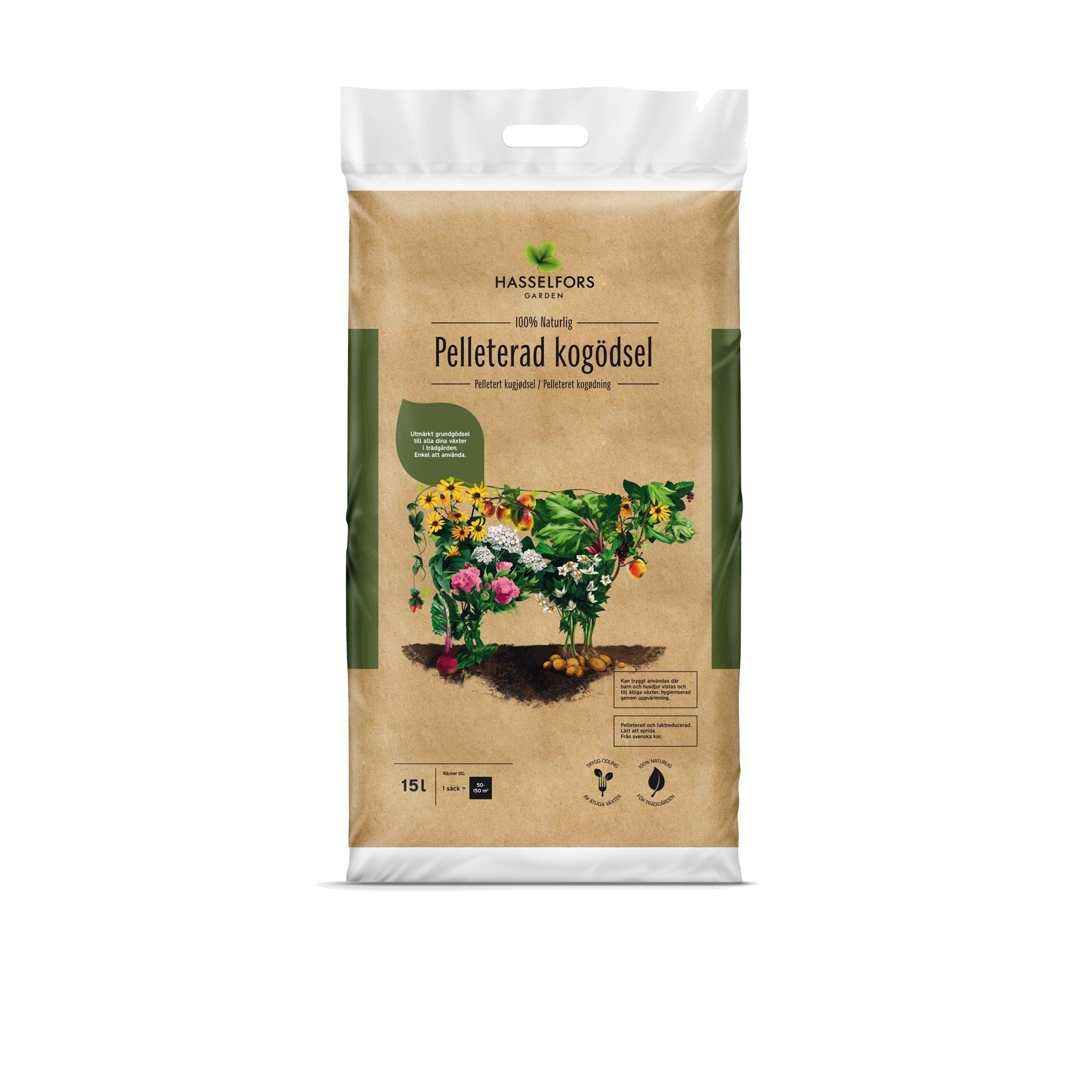 Hasselfors lannoite pelletoitu, 15 litraa, 36 kpl, Puolipaketti