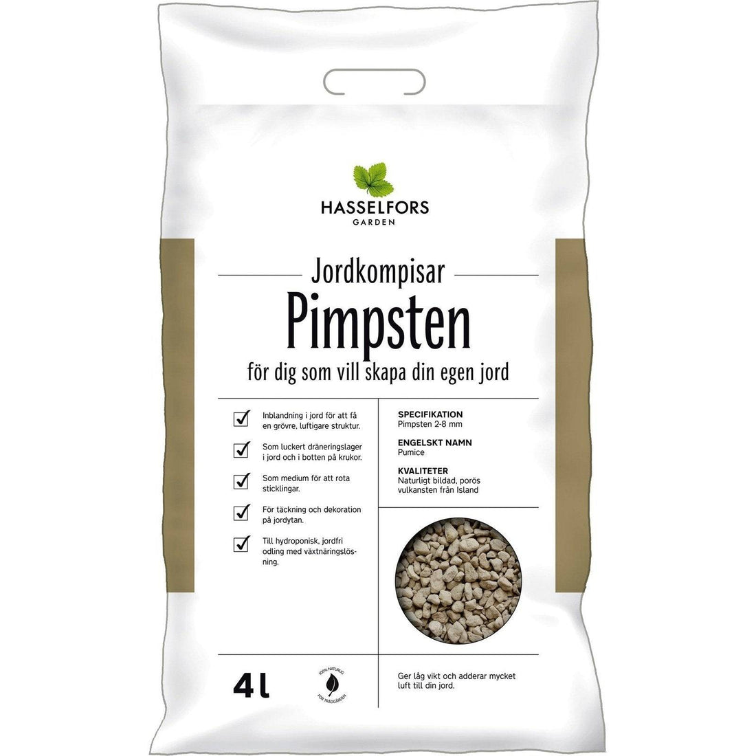 Hasselfors pimppukivi, 4 litraa, 60 kpl, Helpall