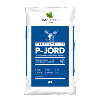 Hasselfors P-jord, 50 liter, 45st - Fri frakt