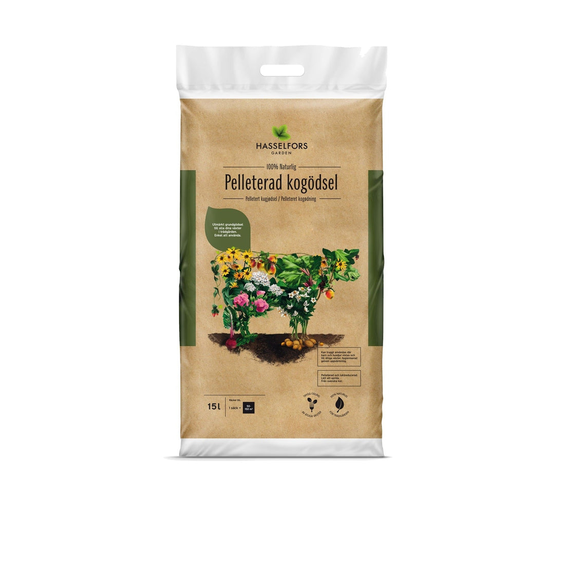 Hasselfors lannoite pelletoitu, 15 litraa, 36 kpl, Puolipaketti