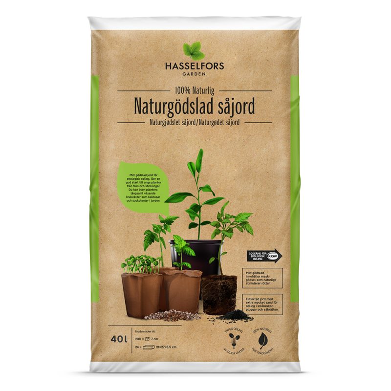 Hasselfors naturgödslad såjord 10 liter, 66st, Halvpall